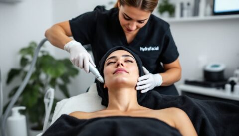 Lady receiving hydrafacial in Fres Skin Clinic Perth 4