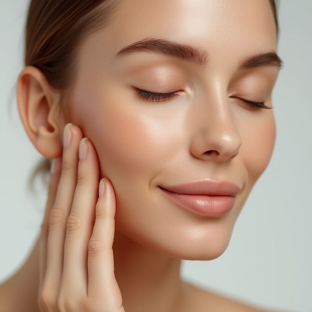 beautiful lady with glowing skin 16